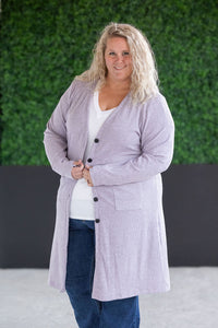 IN STOCK Colbie Ribbed Cardigan - Lavender