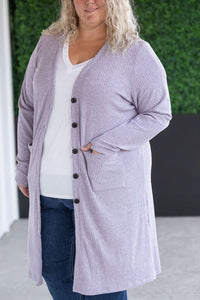 IN STOCK Colbie Ribbed Cardigan - Lavender