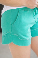 IN STOCK French Terry Stevie Shorts - Caribbean Green FINAL SALE