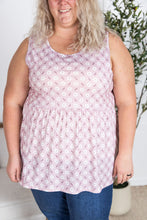 IN STOCK Renee Ruffle Tank Top - Pearl Pink Floral