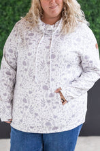 IN STOCK Soft Funnel Neck - Dreamy Meadows White and Grey