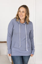 IN STOCK Kacey Ribbed Hoodie - Dusty Blue