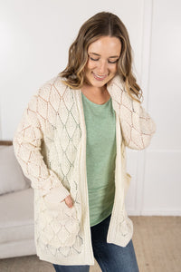 IN STOCK Open Knit Cardigan - Ivory