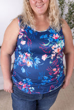 IN STOCK Luxe Crew Tank - Navy Floral Bliss FINAL SALE