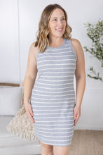 IN STOCK Mariah Ribbed Dress - Grey Stripes