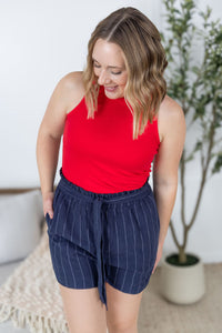 IN STOCK Libby Linen Shorts - Navy