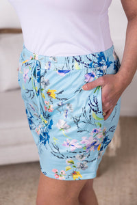 IN STOCK Sienna Skort - Light Blue Floral Bliss