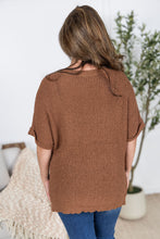 IN STOCK Annie Open Knit Top - Brown