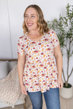 IN STOCK Sarah Ruffle Short Sleeve - Autumn Floral