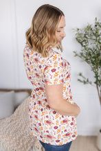 IN STOCK Sarah Ruffle Short Sleeve - Autumn Floral