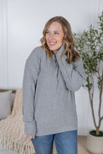 IN STOCK Corrine Ribbed Pullover Top - Light Grey