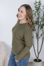 IN STOCK Corrine Ribbed Pullover Top - Olive