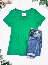 IN STOCK Sarah Ruffle Short Sleeve - Green