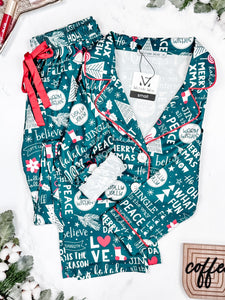 IN STOCK Evergreen Christmas Pajama Set FINAL SALE