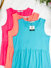 IN STOCK Renee Ruffle Tank - Neon Pink