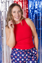IN STOCK Tara Ribbed Tank - Red