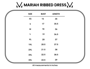 IN STOCK Mariah Ribbed Dress - Black Stripes