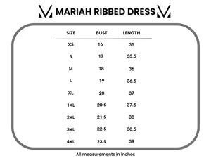IN STOCK Mariah Ribbed Dress - Grey Stripes