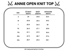 IN STOCK Annie Open Knit Top - Brown