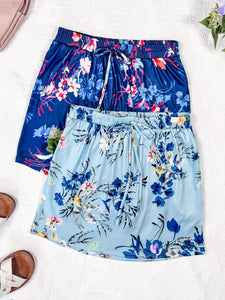 IN STOCK Sienna Skort - Light Blue Floral Bliss
