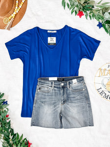 IN STOCK Chloe Cozy Tee - Royal Blue