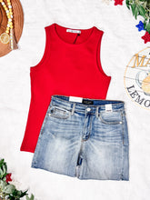 IN STOCK Tara Ribbed Tank - Red