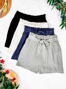 IN STOCK Libby Linen Shorts - Olive