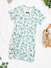 IN STOCK Knot Dress - Green Floral