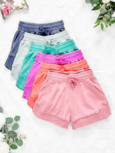 IN STOCK French Terry Stevie Shorts - Caribbean Green FINAL SALE