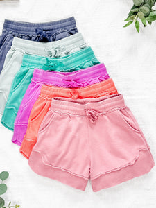 IN STOCK French Terry Stevie Shorts - Caribbean Green FINAL SALE