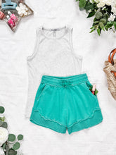 IN STOCK French Terry Stevie Shorts - Caribbean Green FINAL SALE