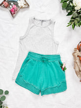 IN STOCK French Terry Stevie Shorts - Caribbean Green FINAL SALE