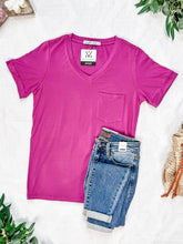 IN STOCK Sophie Pocket Tee - Magenta