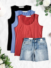IN STOCK Luxe Crew Tank - Papaya