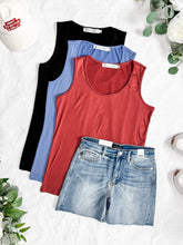 IN STOCK Luxe Crew Tank - Papaya