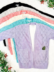 IN STOCK Open Knit Cardigan - Ivory
