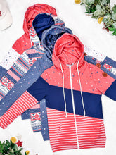 IN STOCK Colorblock Fullzip - Liberty Stars Trio